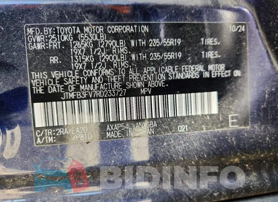 JTMFB3FV7RD233727 Photo# 13