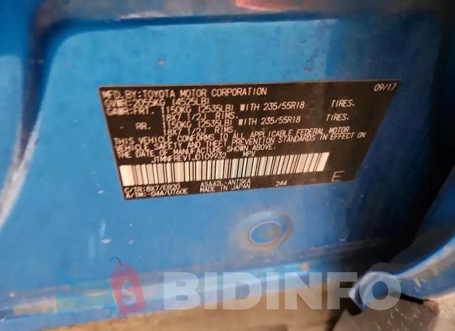 JTMNFREV1JD109932 Photo# 13
