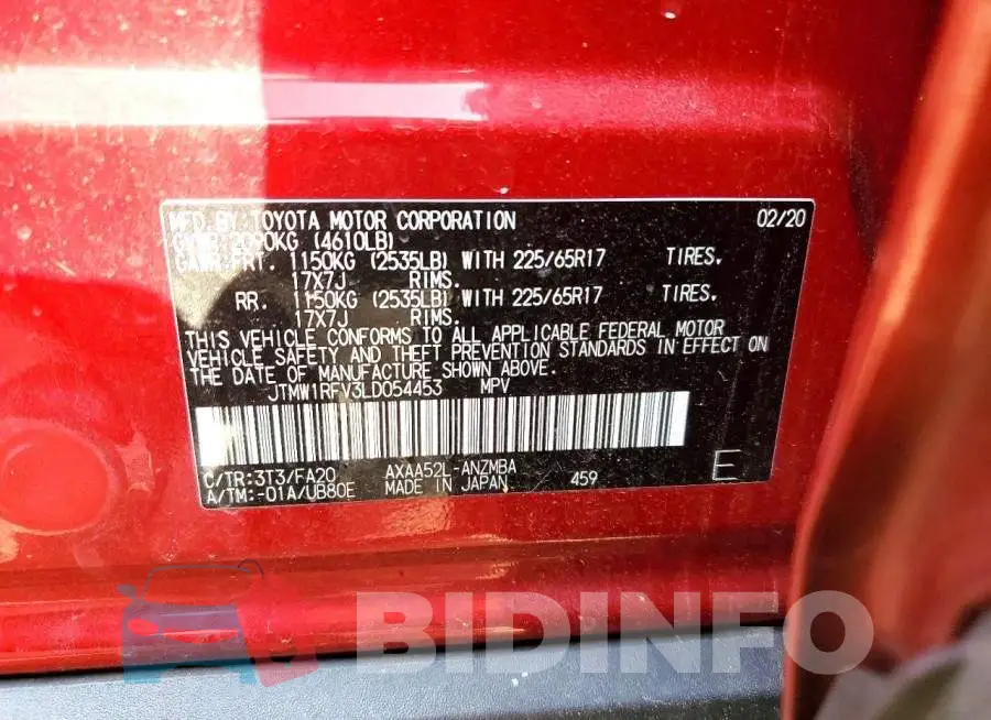 JTMW1RFV3LD054453 Photo# 12