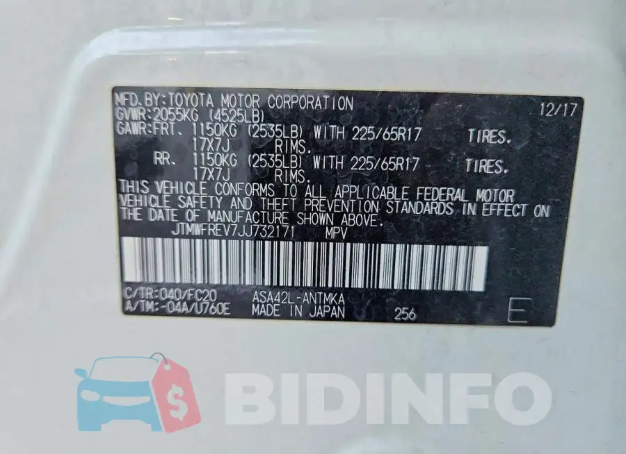 JTMWFREV7JJ732171 Photo# 13