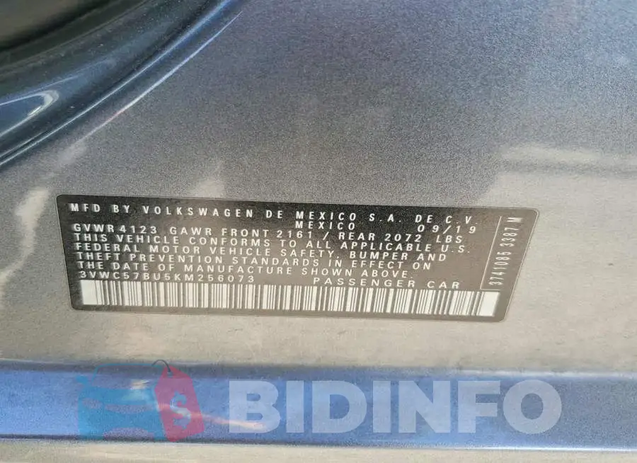 3VWC57BU5KM256073 Photo# 12