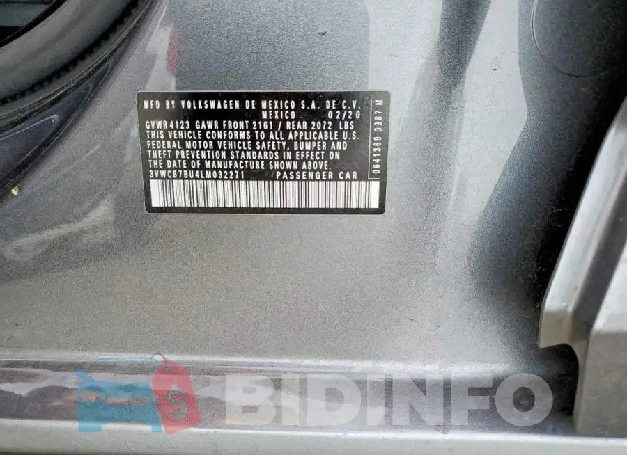 3VWCB7BU4LM032271 Photo# 12