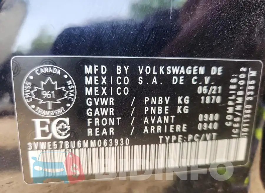 3VWE57BU6MM063930 Photo# 12