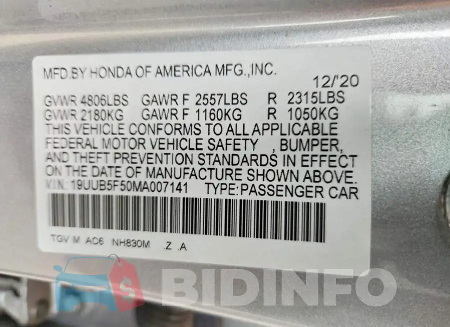 19UUB5F50MA007141 Photo# 12