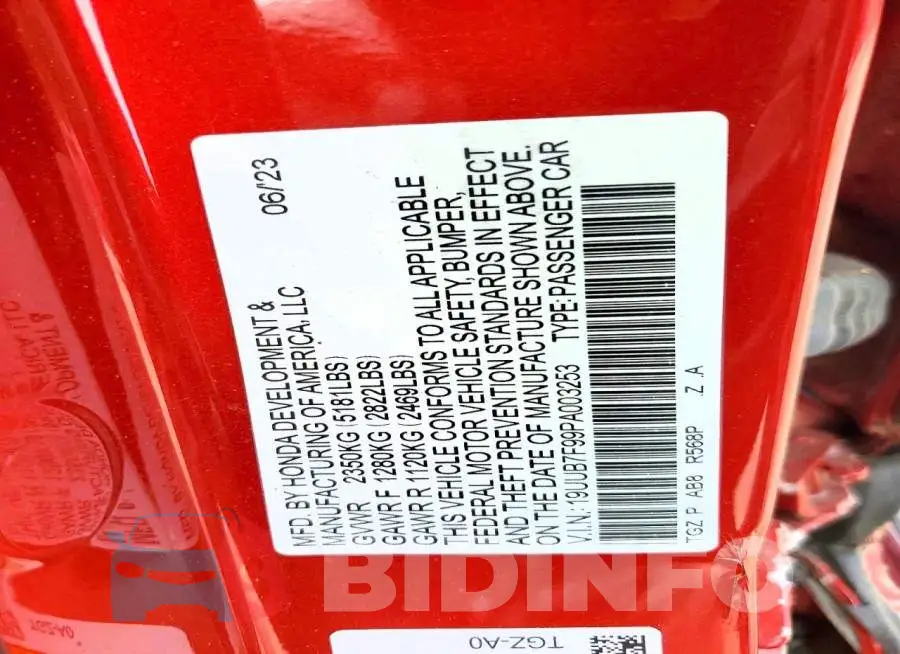 19UUB7F99PA003253 Photo# 12