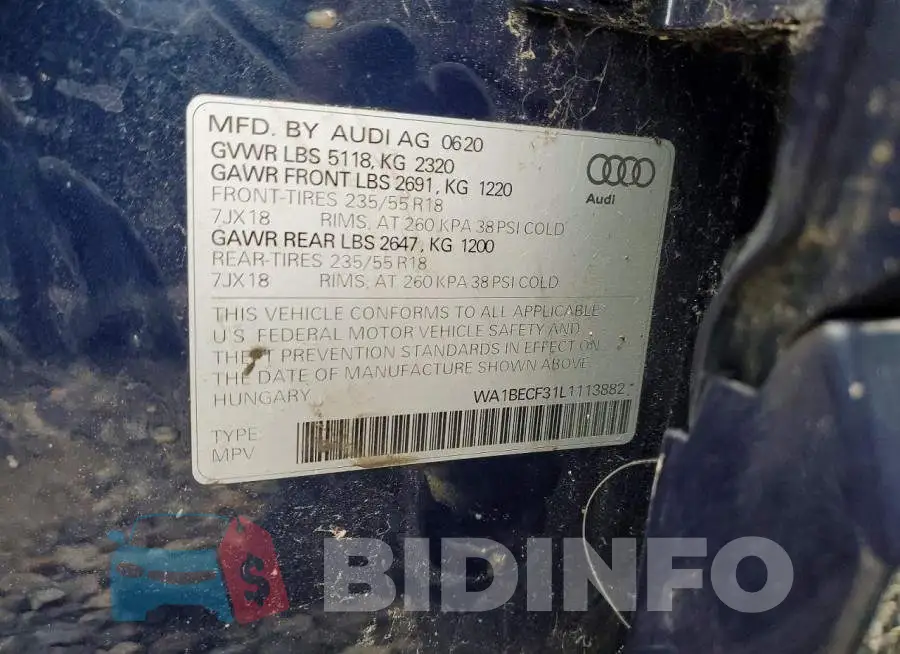 WA1BECF31L1113882 Photo# 13