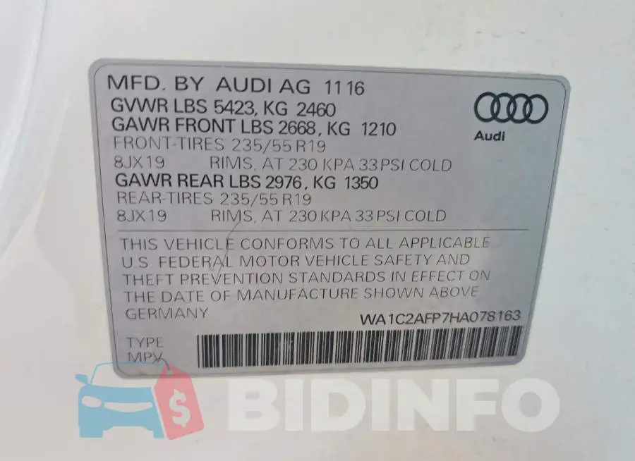 WA1C2AFP7HA078163 Photo# 13