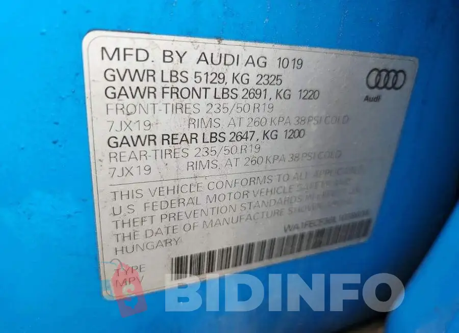 WA1FECF36L1038694 Photo# 14
