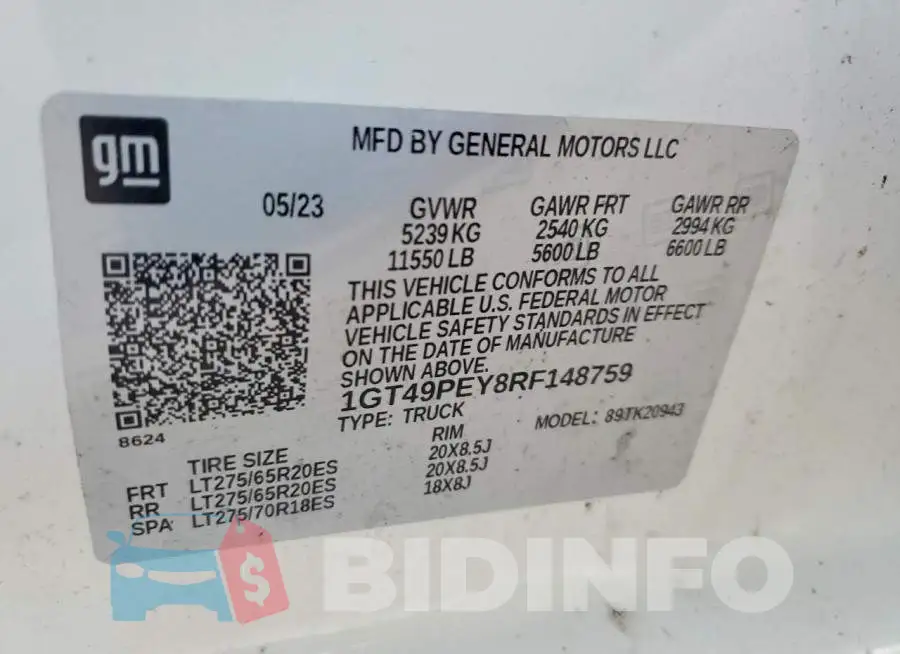 1GT49PEY8RF148759 Photo# 13