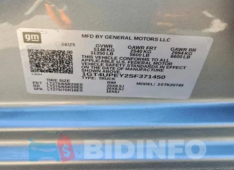 1GT4UPEY2SF371450 Photo# 12