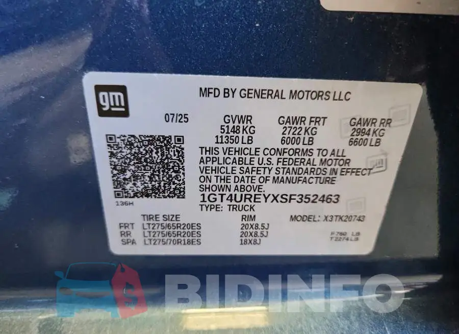 1GT4UREYXSF352463 Photo# 13