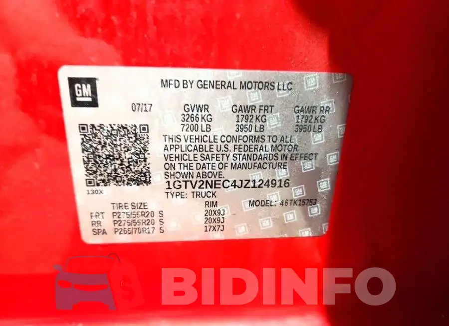 1GTV2NEC4JZ124916 Photo# 12