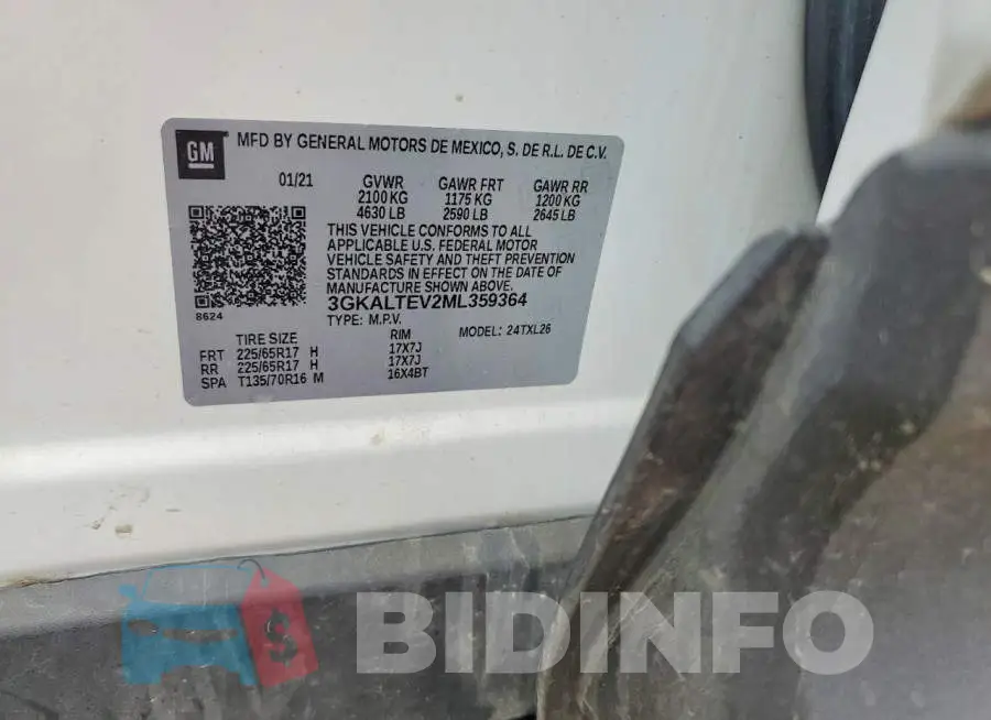 3GKALTEV2ML359364 Photo# 14