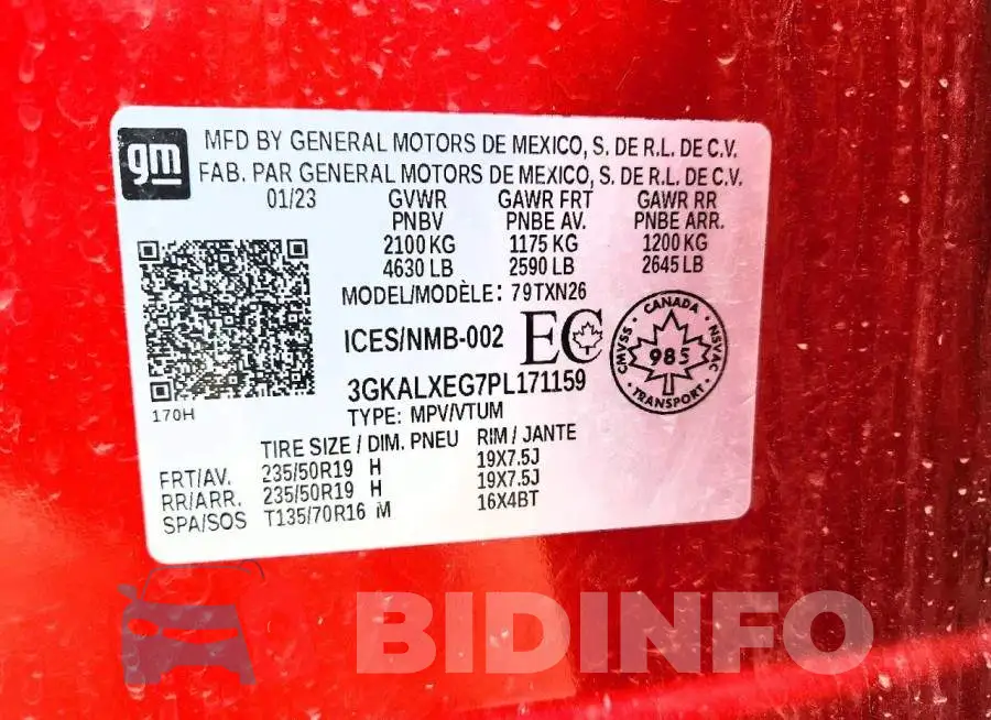 3GKALXEG7PL171159 Photo# 13