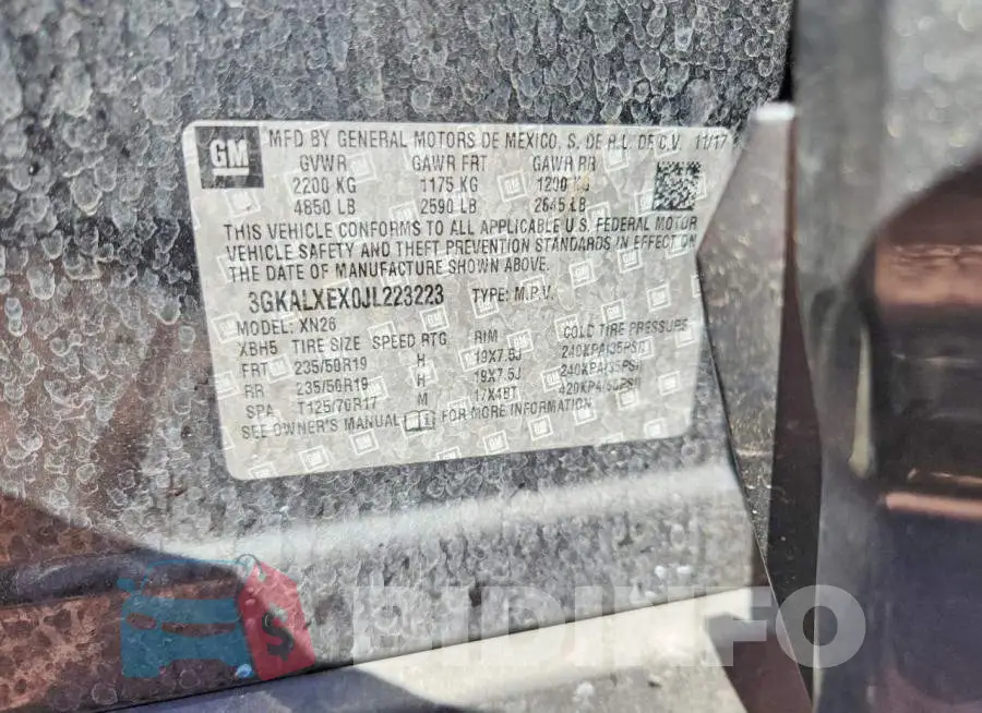 3GKALXEX0JL223223 Photo# 12