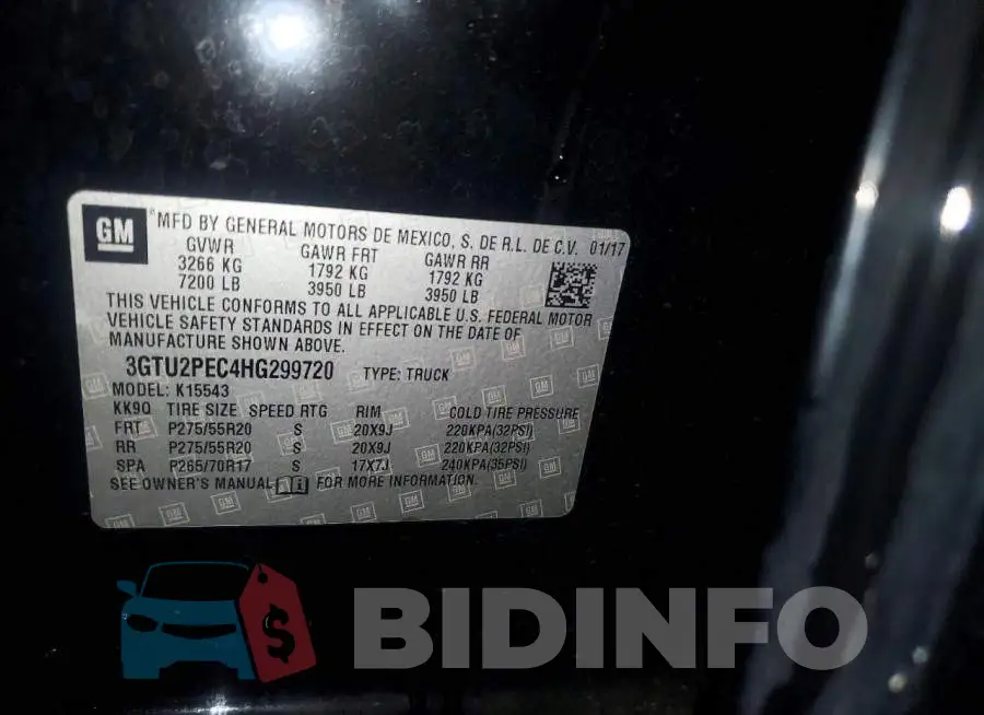 3GTU2PEC4HG299720 Photo# 13