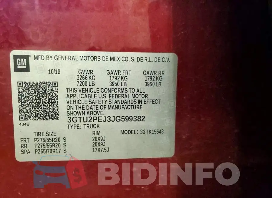 3GTU2PEJ3JG599382 Photo# 12