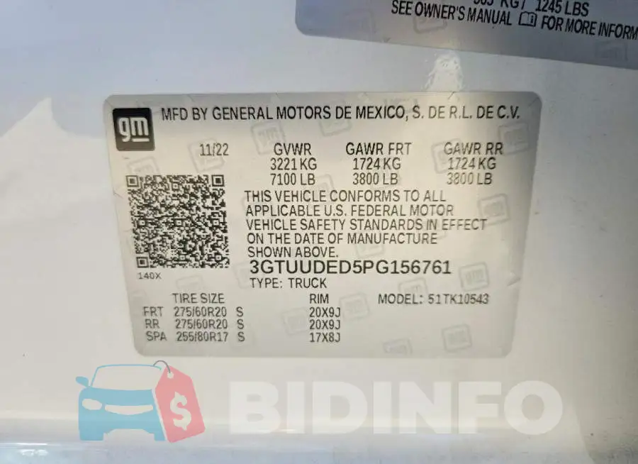 3GTUUDED5PG156761 Photo# 12
