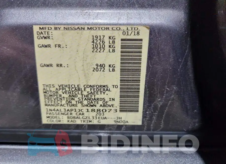 1N4AL3AP1JC188073 Photo# 13