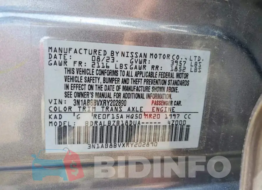 3N1AB8BVXRY202890 Photo# 12