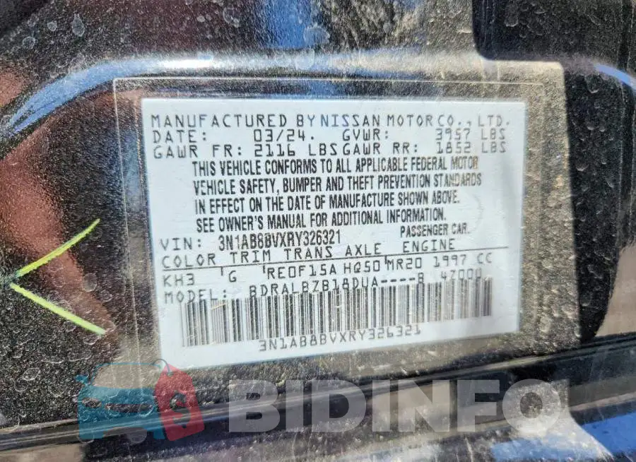 3N1AB8BVXRY326321 Photo# 12