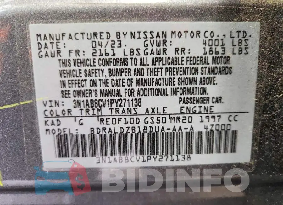 3N1AB8CV1PY271138 Photo# 12