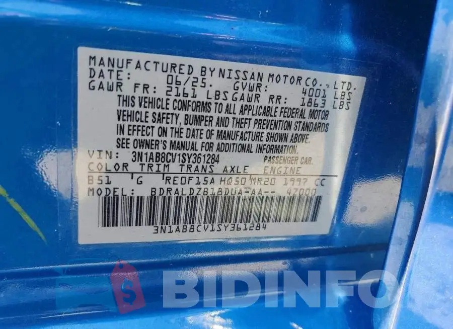 3N1AB8CV1SY361284 Photo# 12