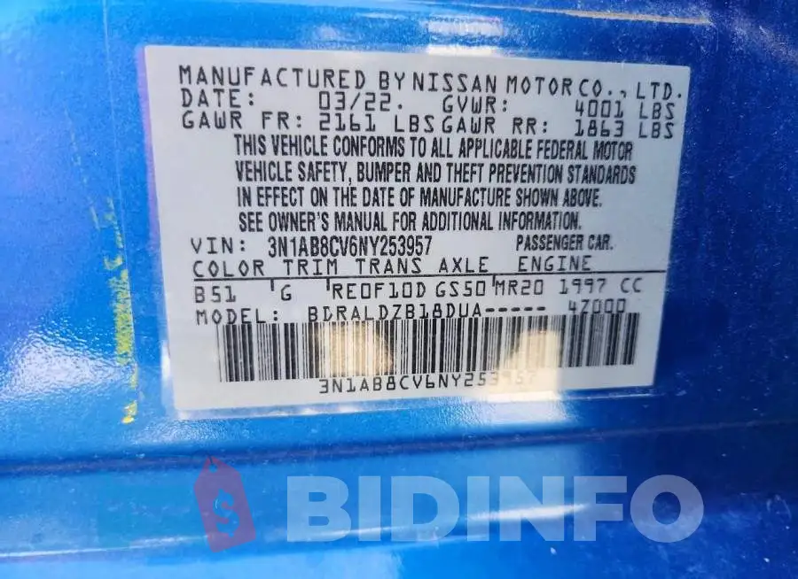 3N1AB8CV6NY253957 Photo# 13