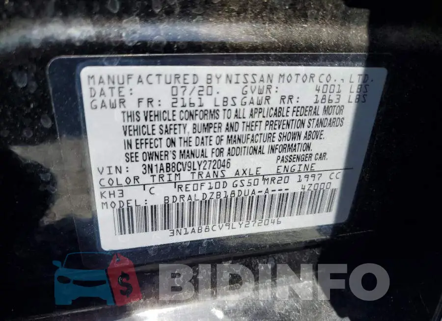3N1AB8CV9LY272046 Photo# 12