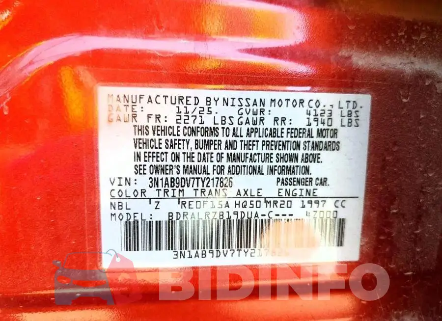 3N1AB9DV7TY217826 Photo# 12