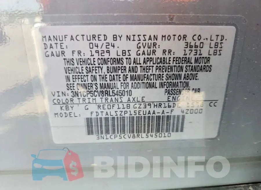 3N1CP5CV8RL545010 Photo# 13