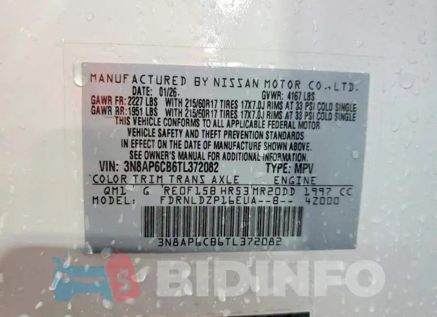 3N8AP6CB6TL372082 Photo# 12