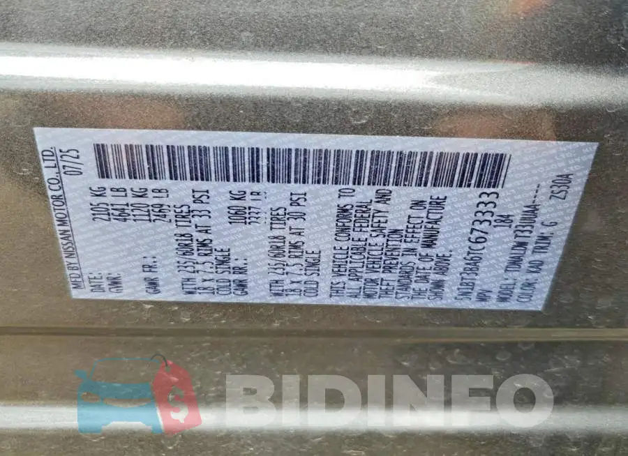 5N1BT3BA6TC673333 Photo# 13