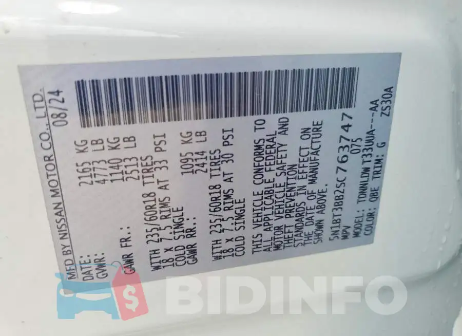 5N1BT3BB2SC763747 Photo# 12