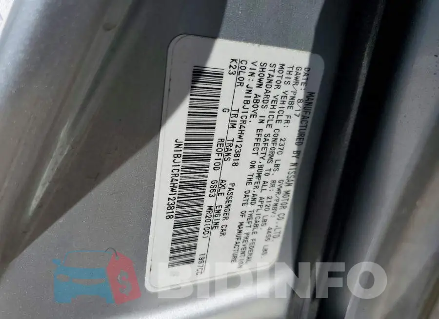 JN1BJ1CR4HW123818 Photo# 13
