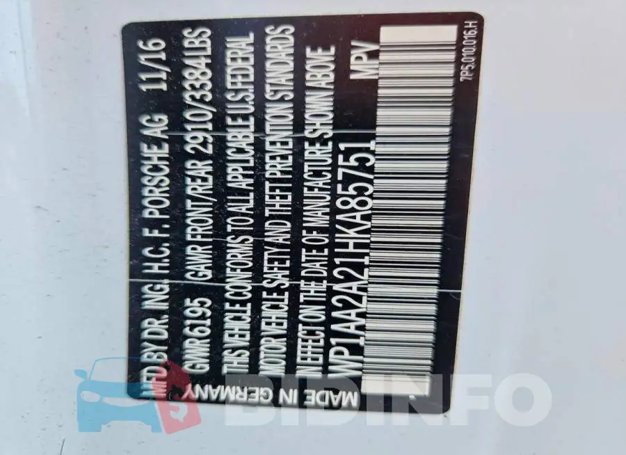 WP1AA2A21HKA85751 Photo# 13