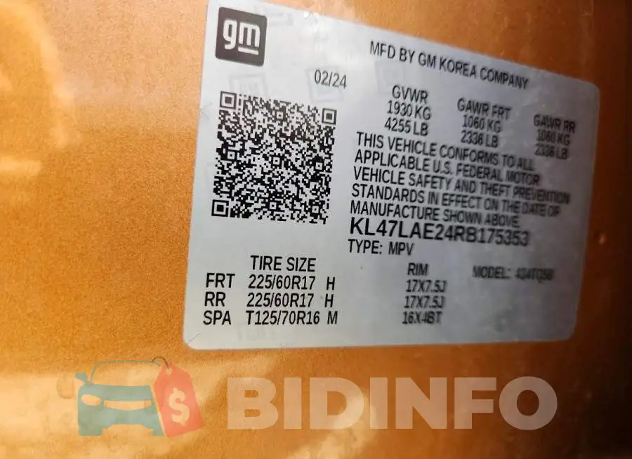 KL47LAE24RB175353 Photo# 13