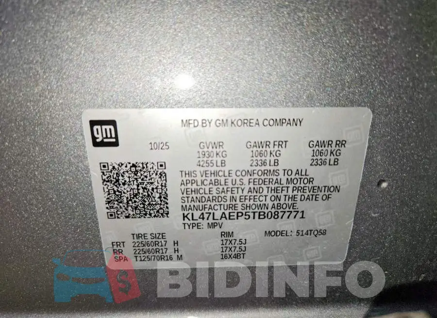 KL47LAEP5TB087771 Photo# 13