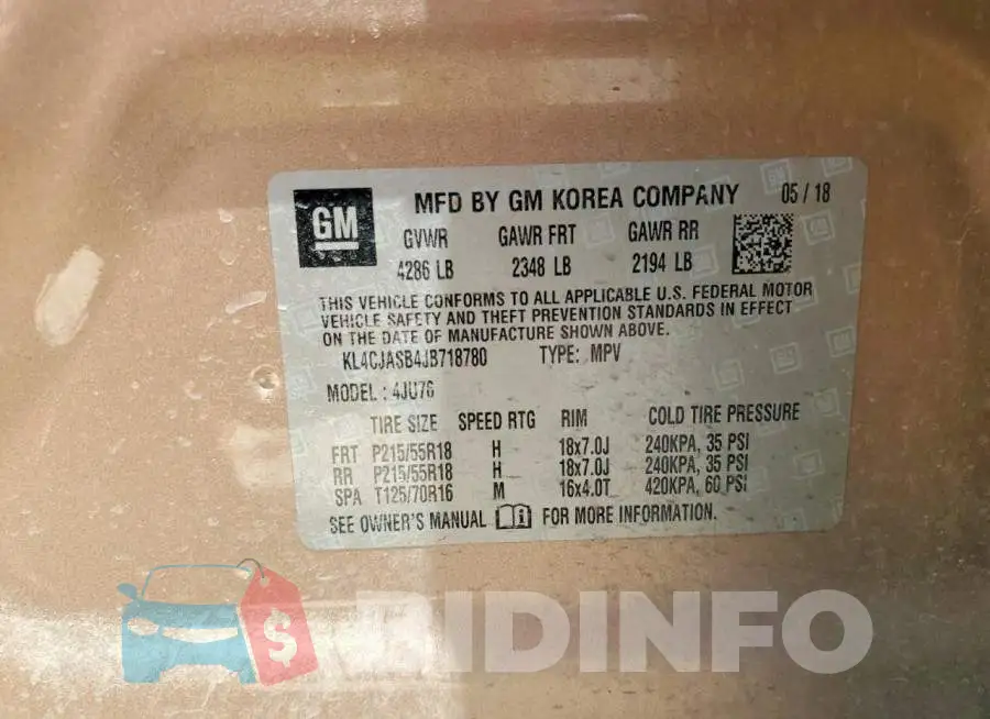 KL4CJASB4JB718780 Photo# 13
