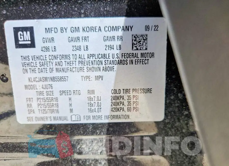 KL4CJASM1NB558557 Photo# 12