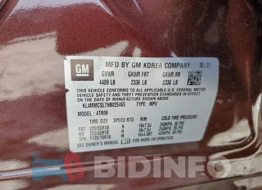 KL4MMCSL7NB025465 Photo# 13