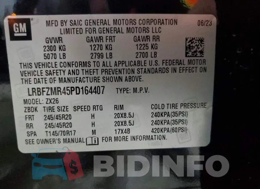 LRBFZMR45PD164407 Photo# 13