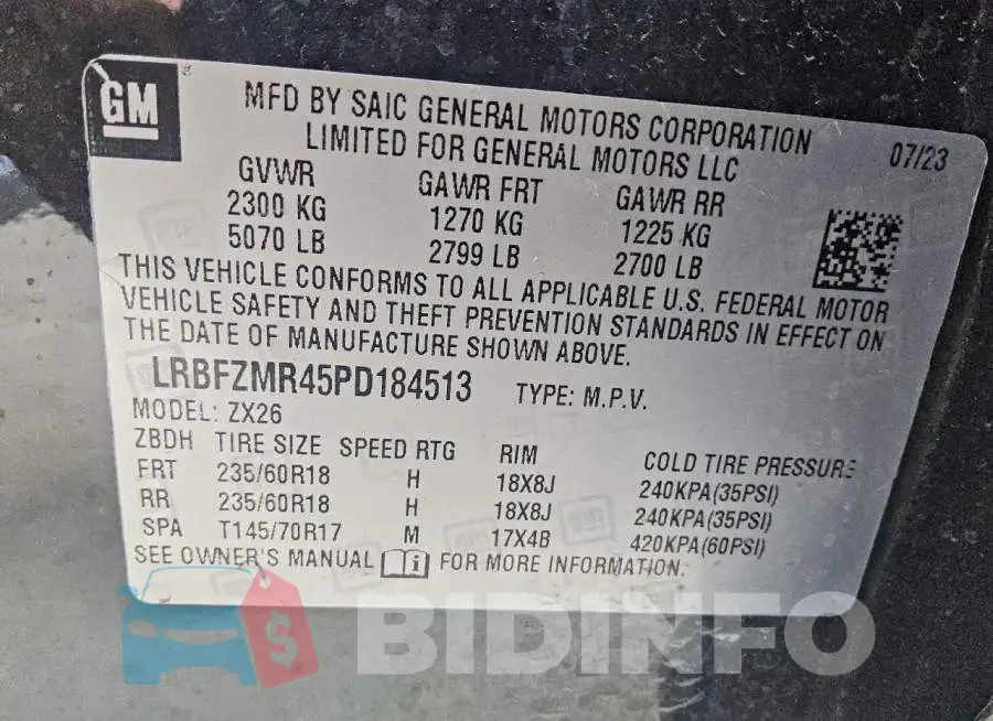 LRBFZMR45PD184513 Photo# 13