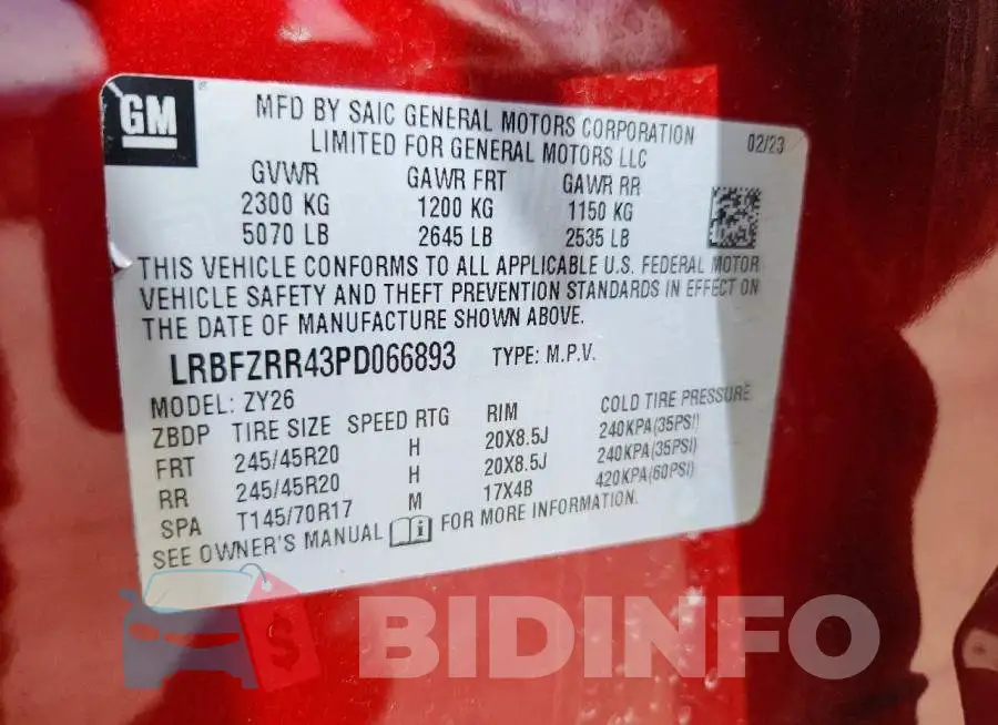 LRBFZRR43PD066893 Photo# 14