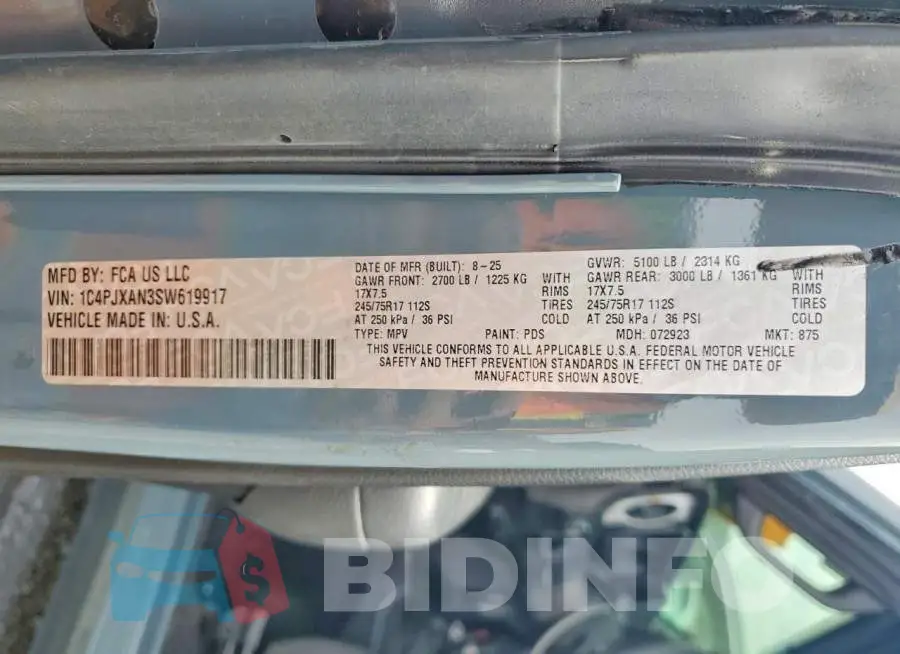 1C4PJXAN3SW619917 Photo# 14