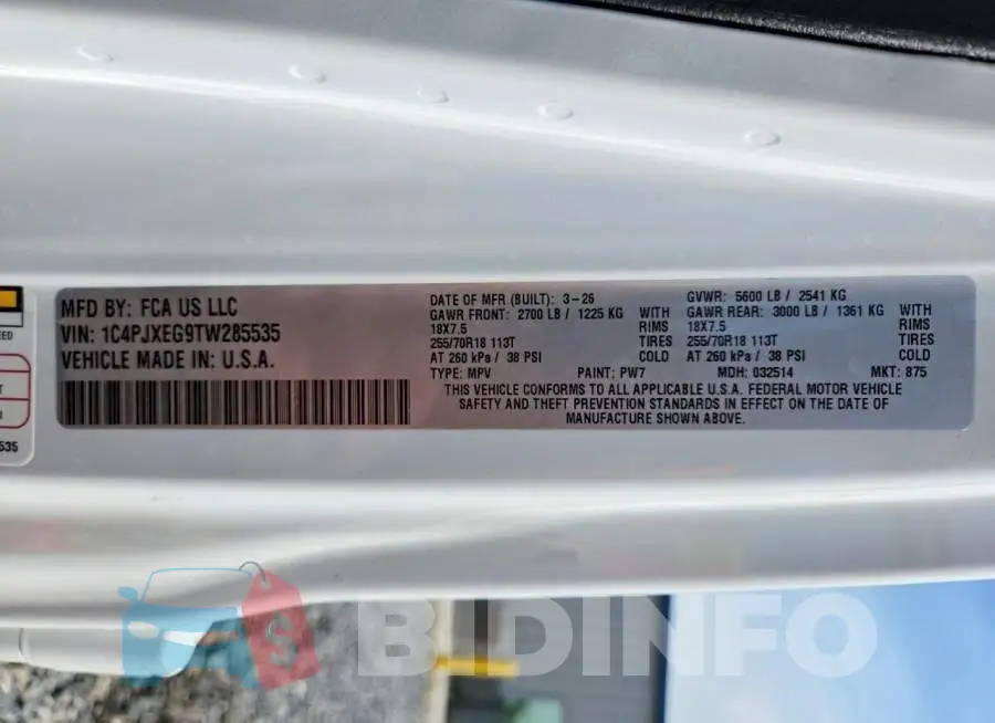 1C4PJXEG9TW285535 Photo# 12