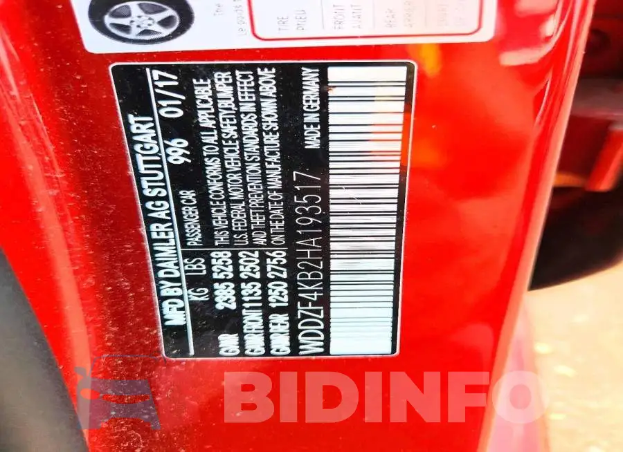 WDDZF4KB2HA193517 Photo# 12