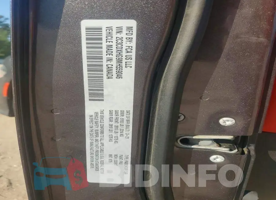 2C3CDXHG9MH559046 Photo# 12