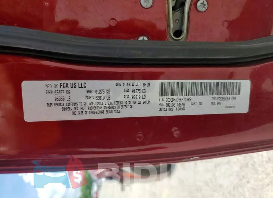 2C3CDXJG6KH710691 Photo# 12