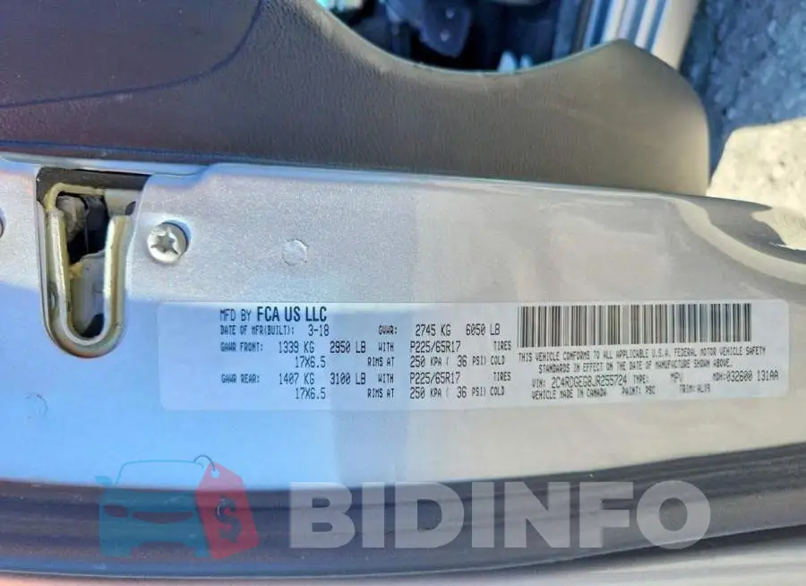 2C4RDGEG8JR255724 Photo# 13